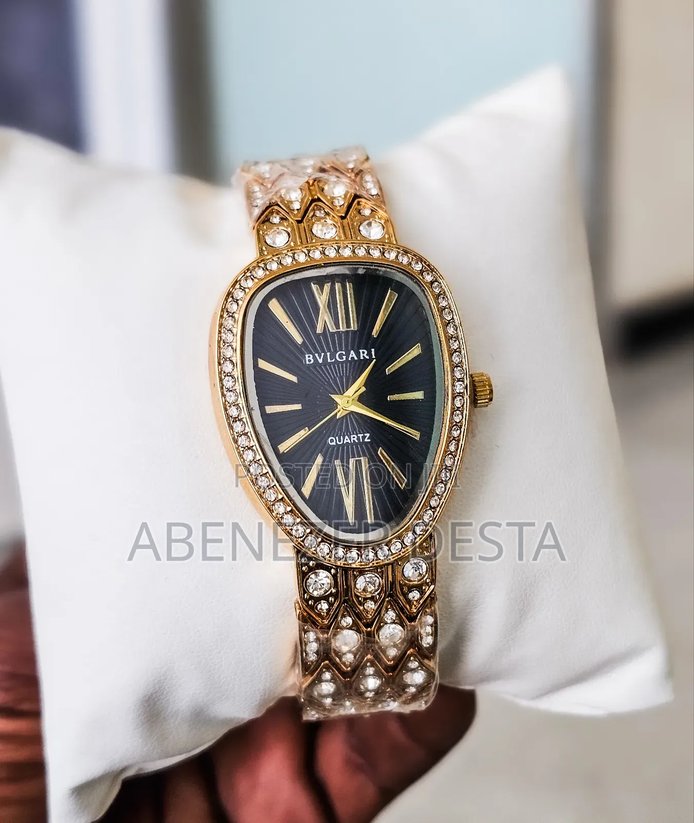Gold-Tone Bvlgari Serpenti Seduttori Style Quartz Watch