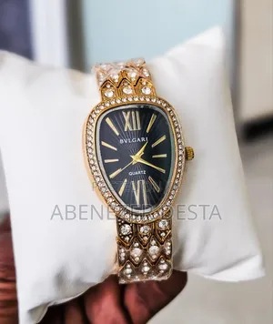 Gold-Tone Bvlgari Serpenti Seduttori Style Quartz Watch