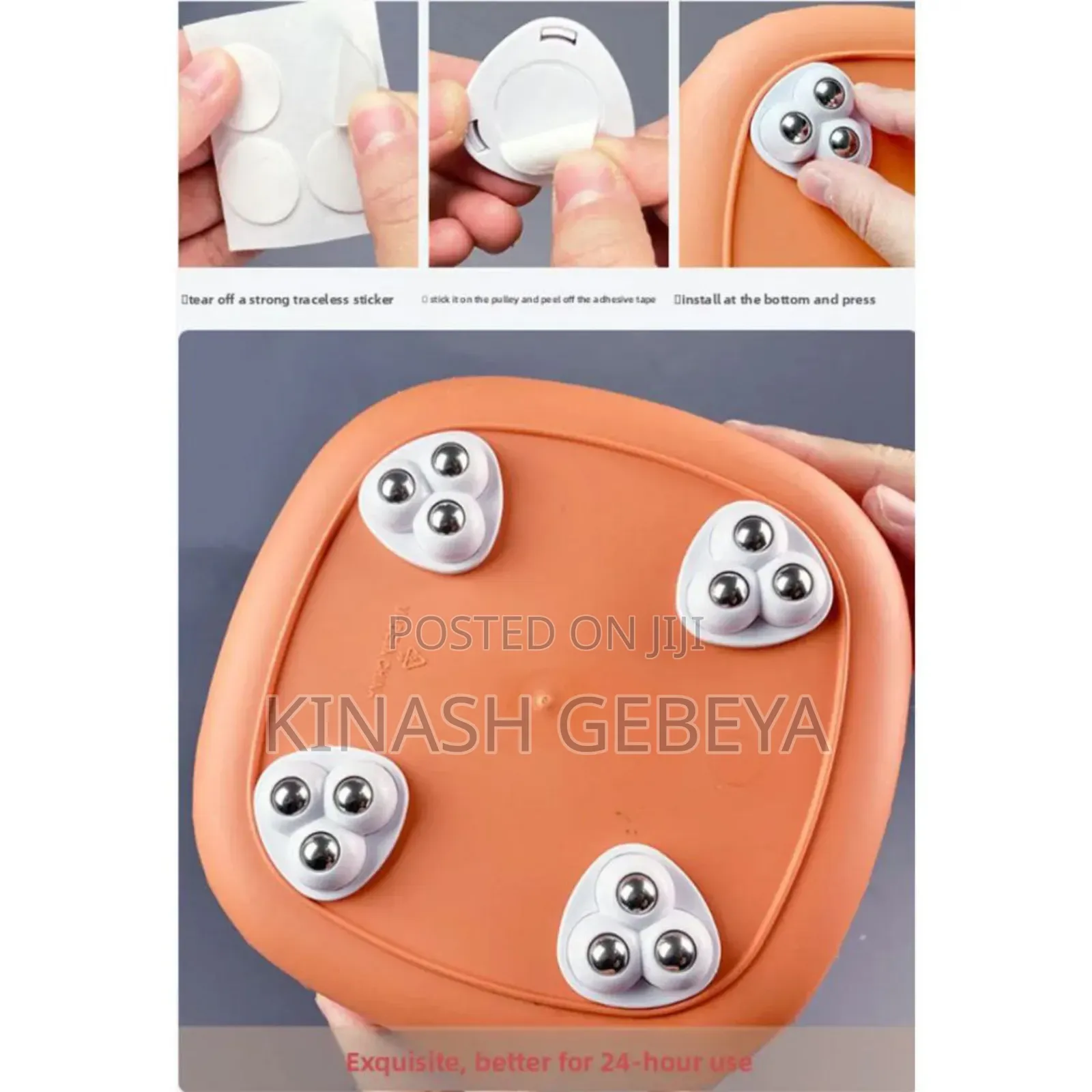 Self Adhesive Wheel Furniture Mover(ባለ 3 ጎማ)