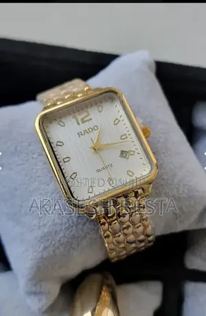 Ladies Watch Gold -Tone With White Rado Quartz Watch