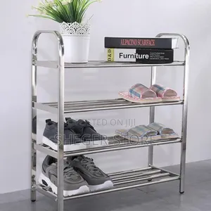 Orginal 4 Layer Stainless Steel Shoes Rack ( ከወፍራም ብረት የተሰራ)
