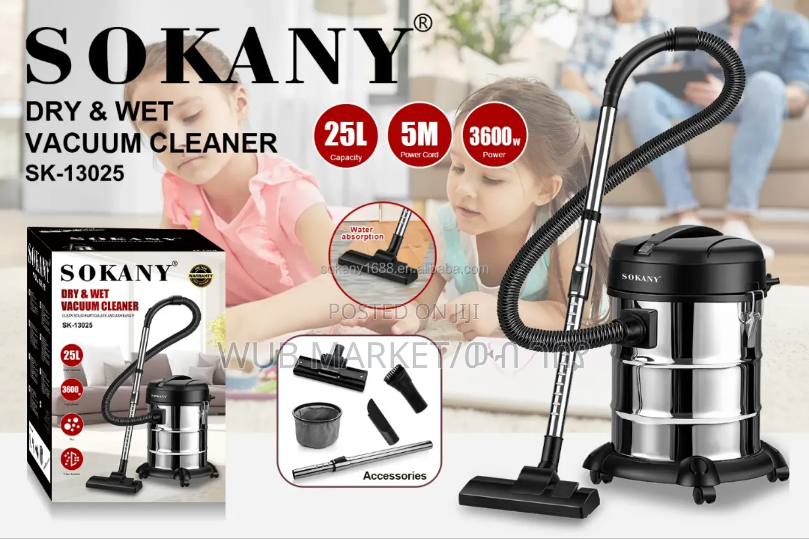 Sokany Wet and Dry Vacuum Cleaner