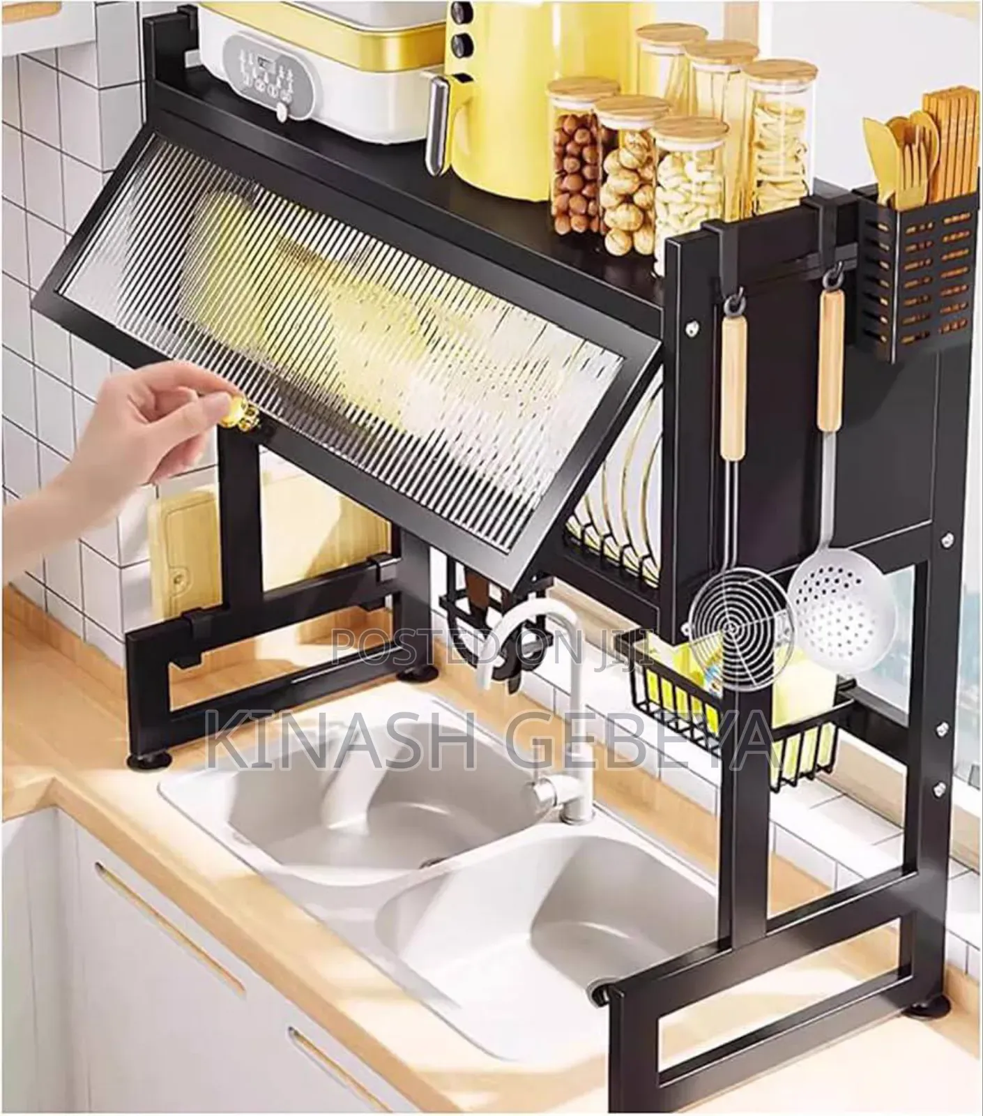 High Quality Over The Sink 2 Tier Dish Rack