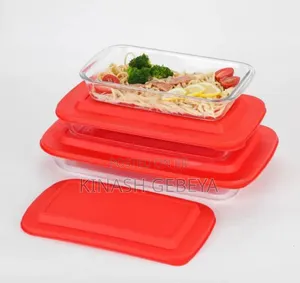 3pcs High Quality Glass Baking Dish With Lid