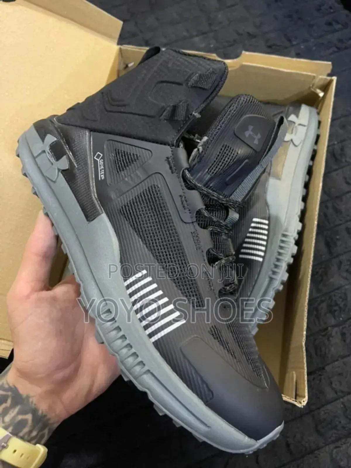 Under Armour Verge 2.0 Gore-Tex Hiking Water Proof Black /Gray Boots