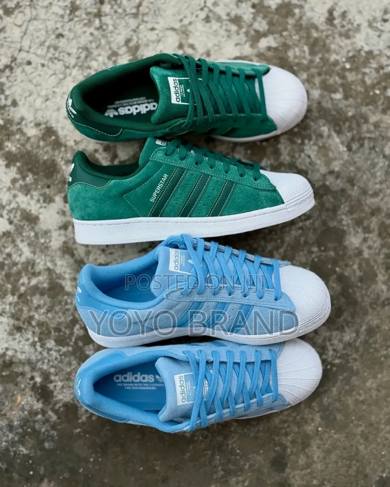Adidas Old School Super Star Green/Blue Fashion Sneaker