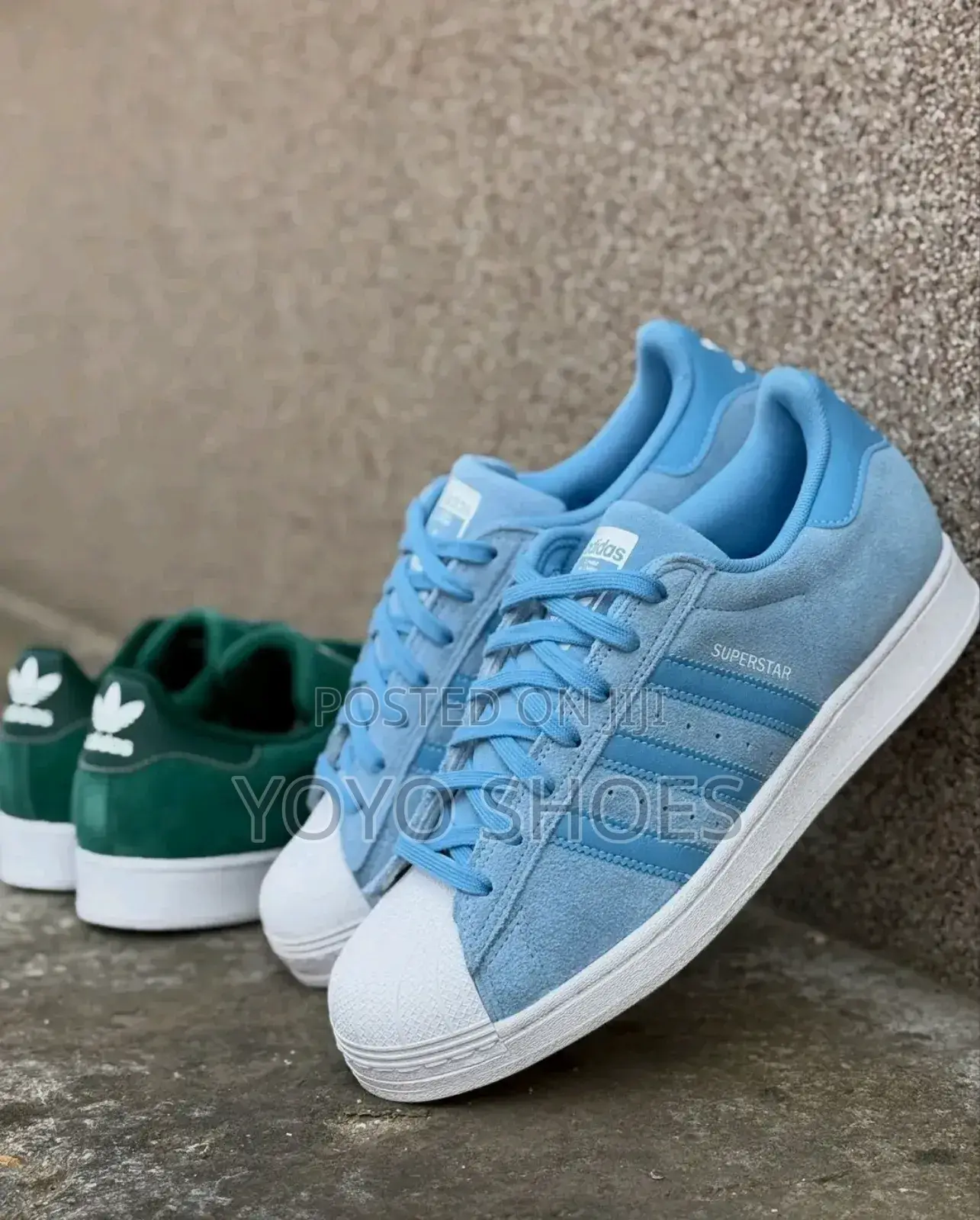 Adidas Old School Super Star Green/Blue Fashion Sneaker