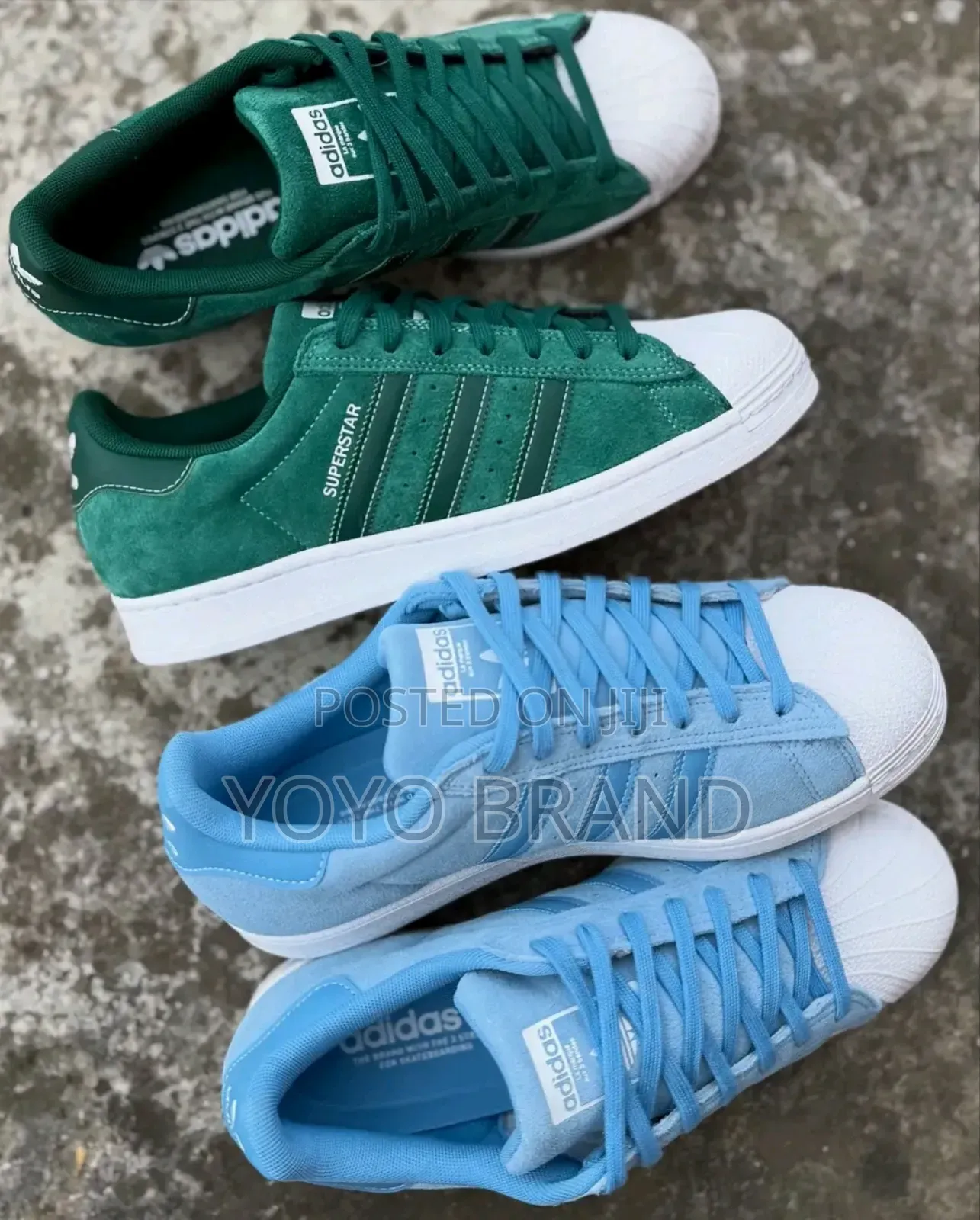 Adidas Old School Super Star Green/Blue Fashion Sneaker