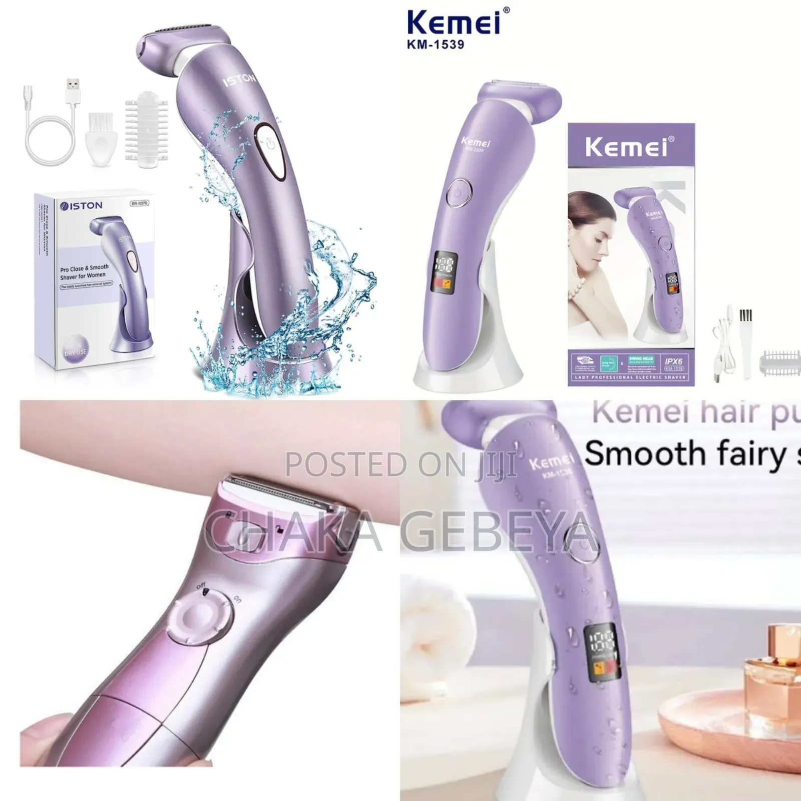 Smooth Gentle Shave Women's Electric Razor With Multiple Attachments