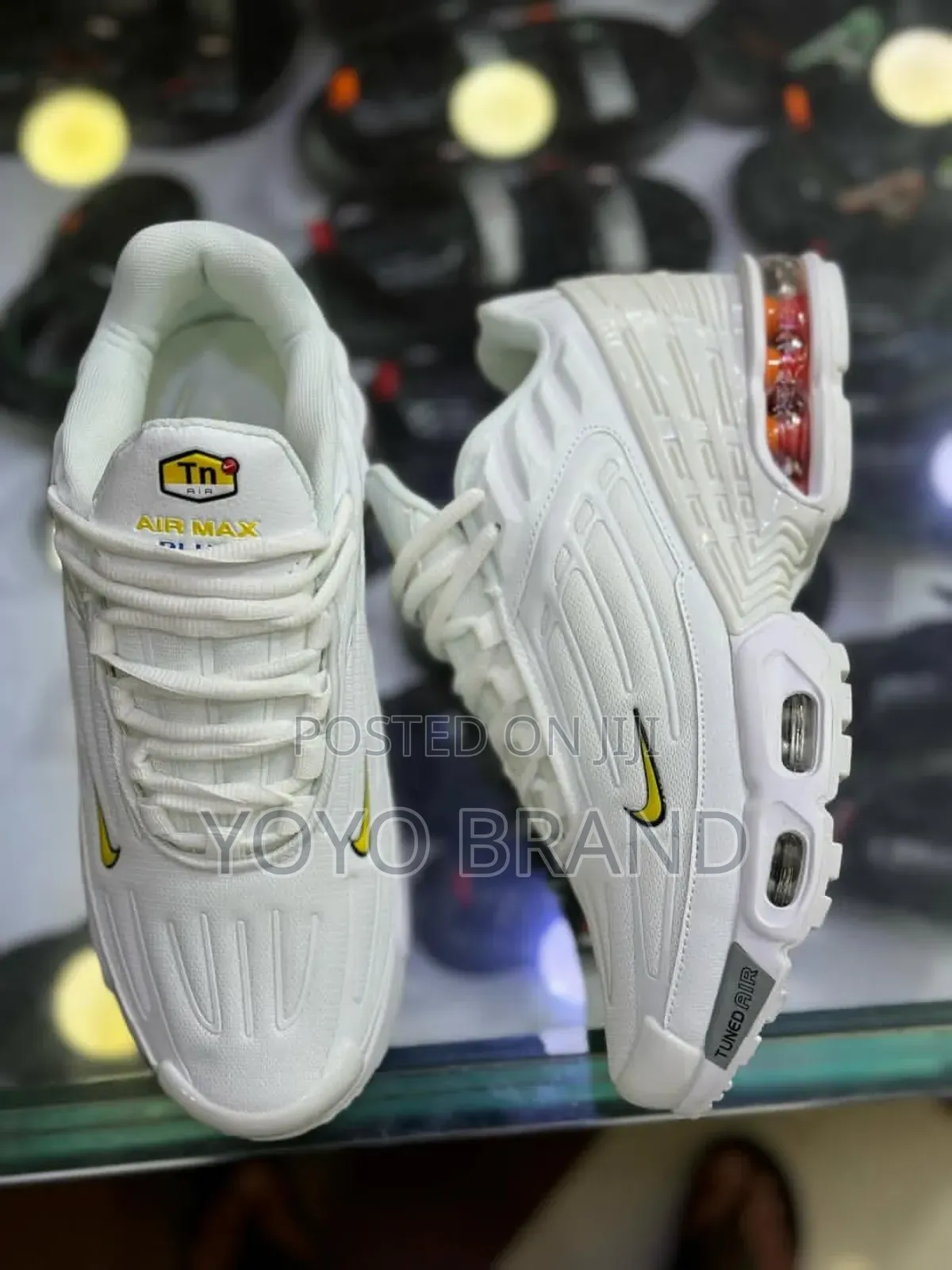 Nike Air Max Tn Plus Tuned Triple White Fashion Sneaker