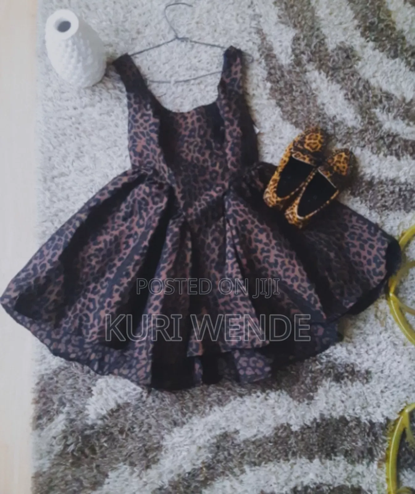 Leopard Print Fit-and-Flare Mini Dress