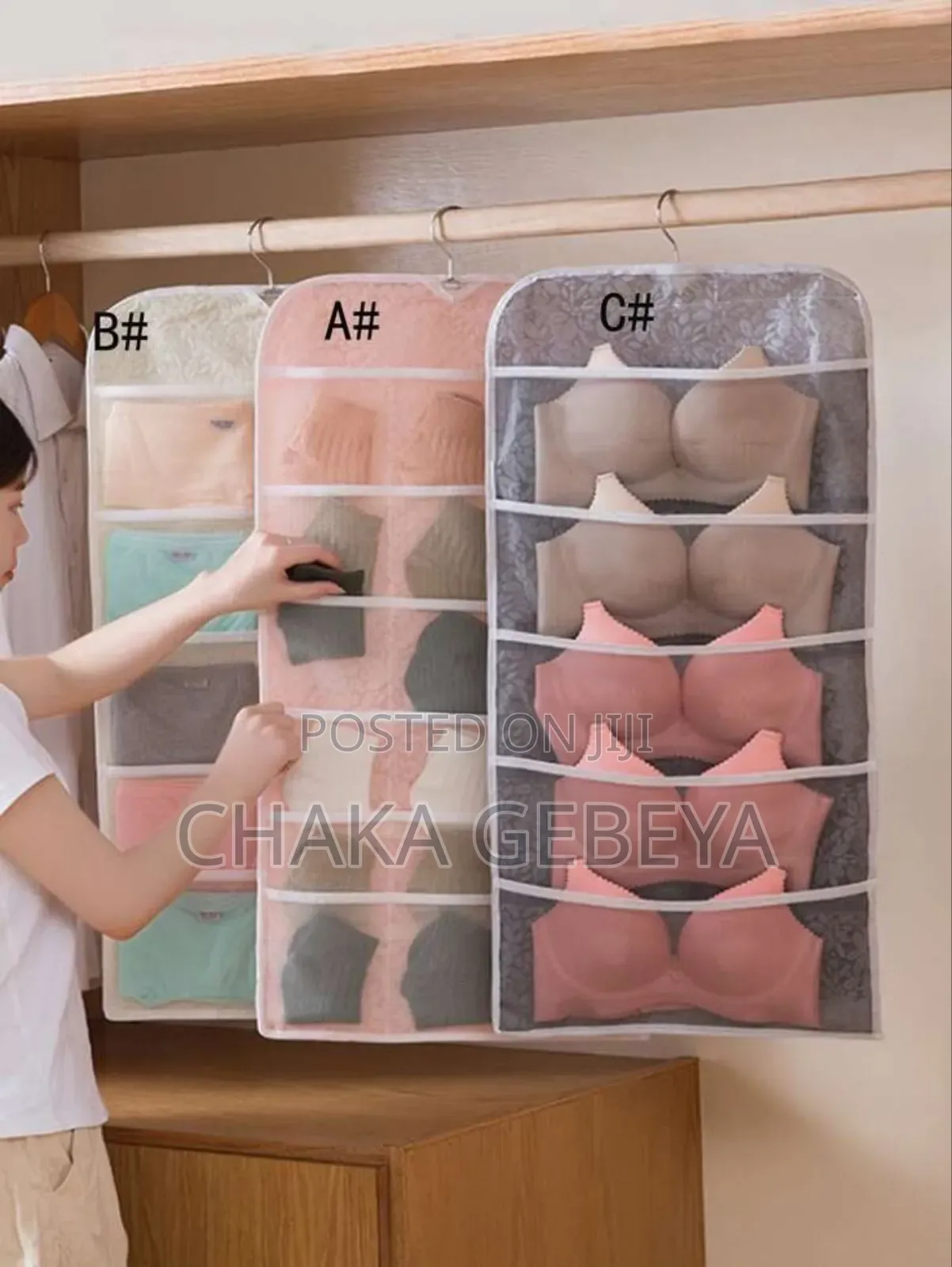 Multi-clip Bra Underwear Organizer - Space-saving Hanger For Closet