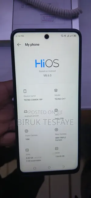 Tecno Camon 18 P 128 GB Blue