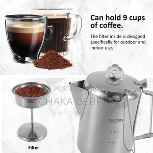 Multi-purpose Brewing Pot Makes Coffee,Tea, Or Heats Milk On Any Stove