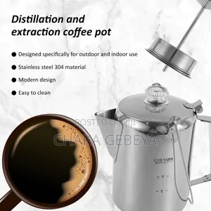 Multi-purpose Brewing Pot Makes Coffee,Tea, Or Heats Milk On Any Stove
