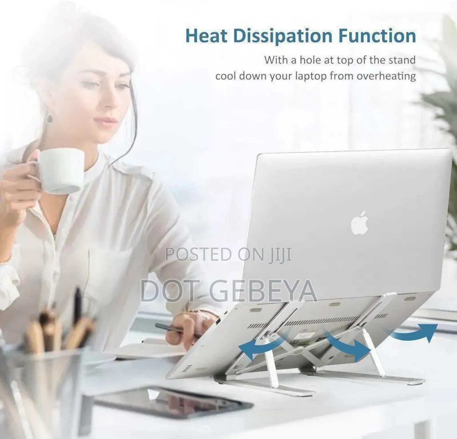 Foldable Height Adjustable Metal Frame Laptop Stand