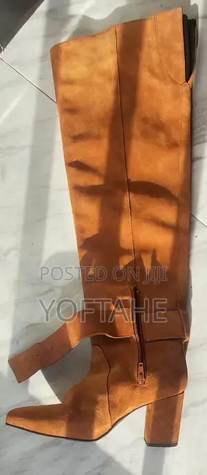 Pinko Suede Knee-High Buckle Boots (Made in Spain)