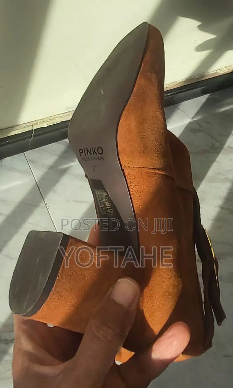 Pinko Suede Knee-High Buckle Boots (Made in Spain)