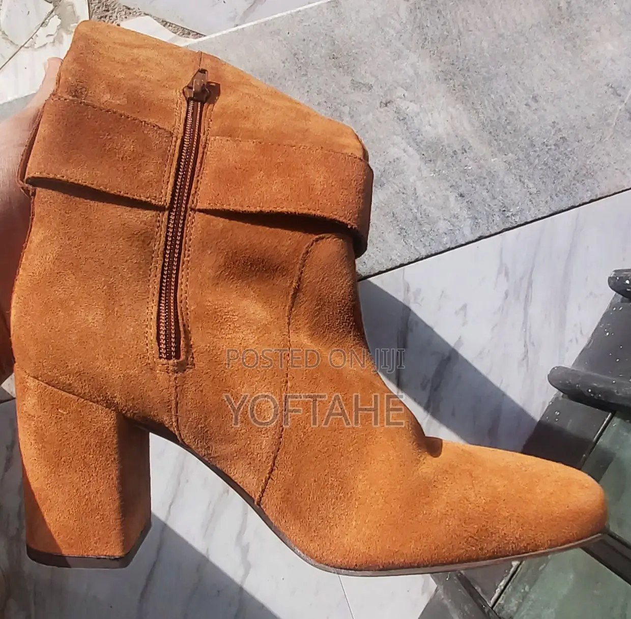Pinko Suede Knee-High Buckle Boots (Made in Spain)