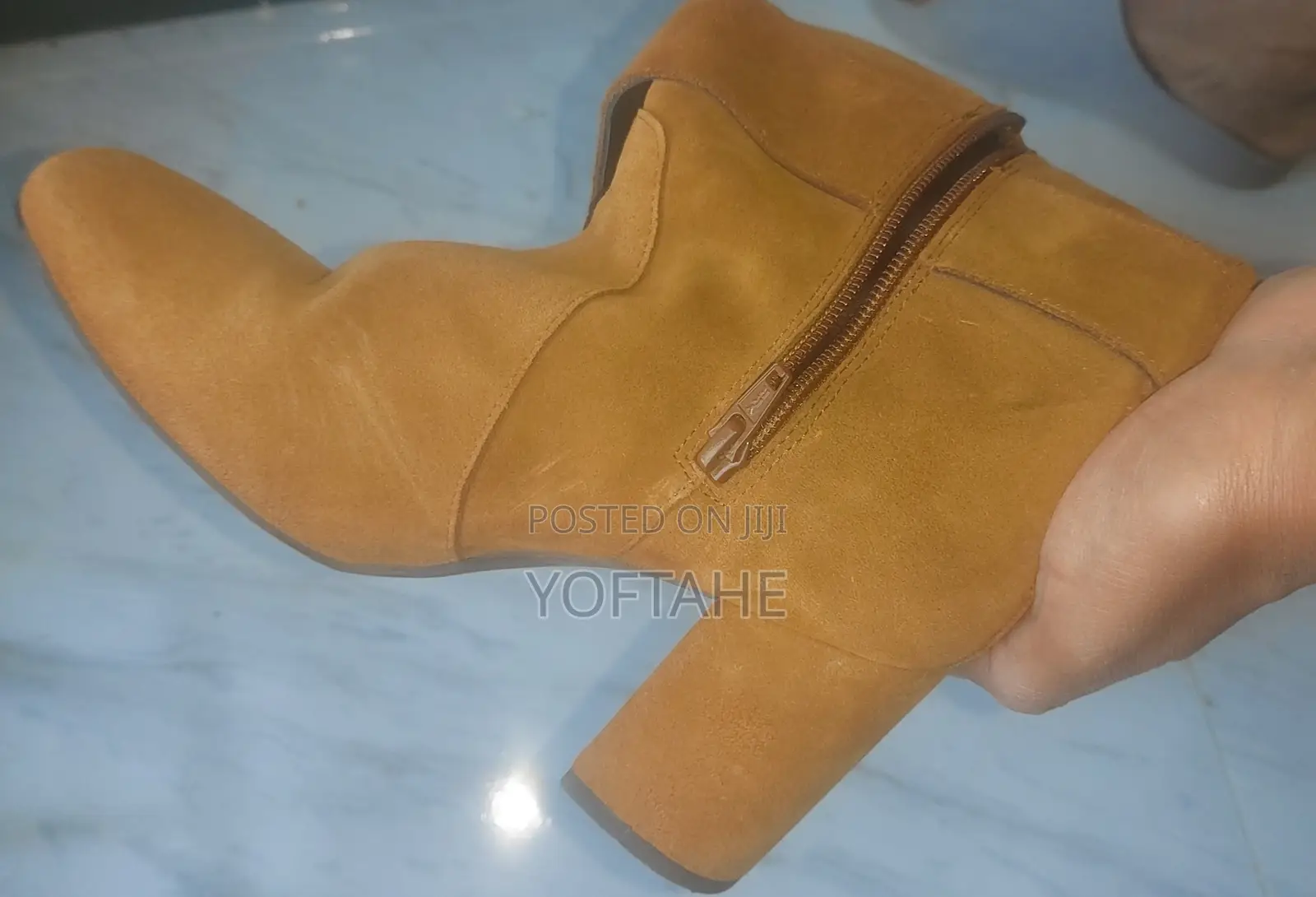 Pinko Suede Knee-High Buckle Boots (Made in Spain)