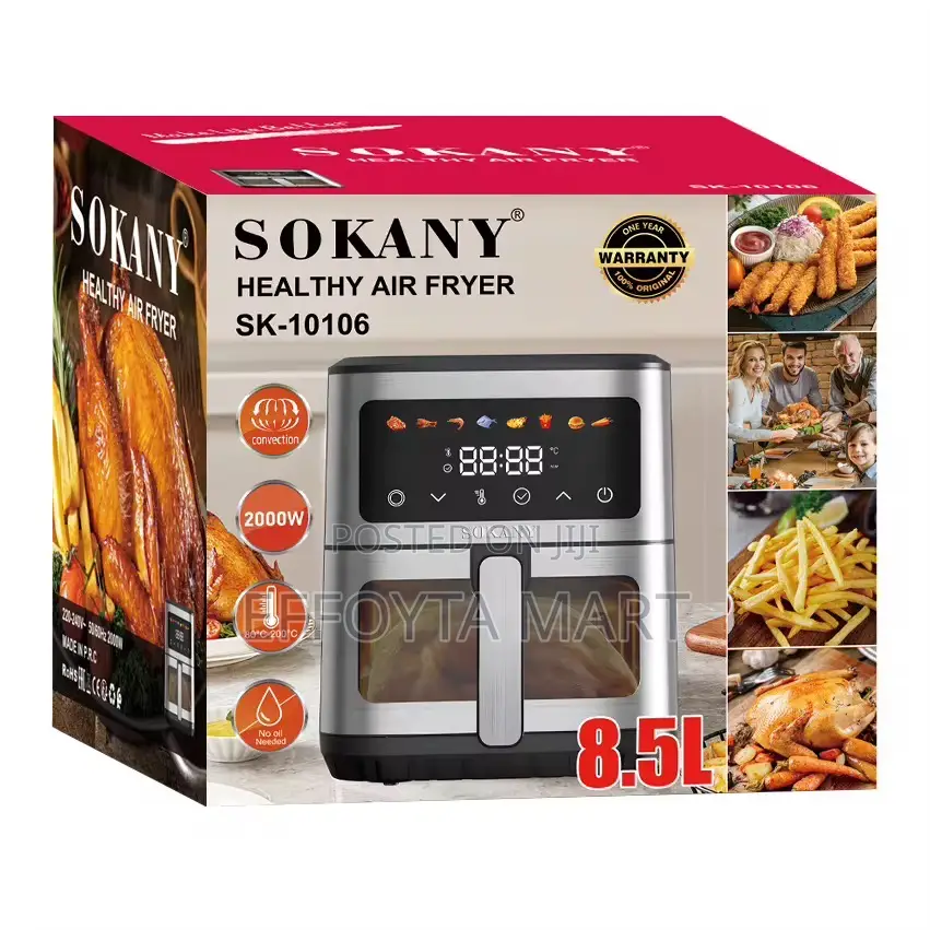 Sokany 8.5l Healthy Air Fryer – Zero Oil Energy Saving ያለዘይት መጥበሻ