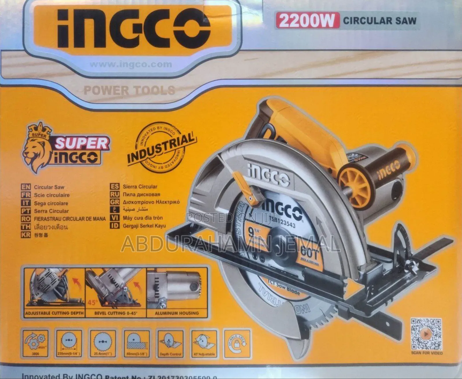 Circular Saw Enco 2200w Big Size 60t