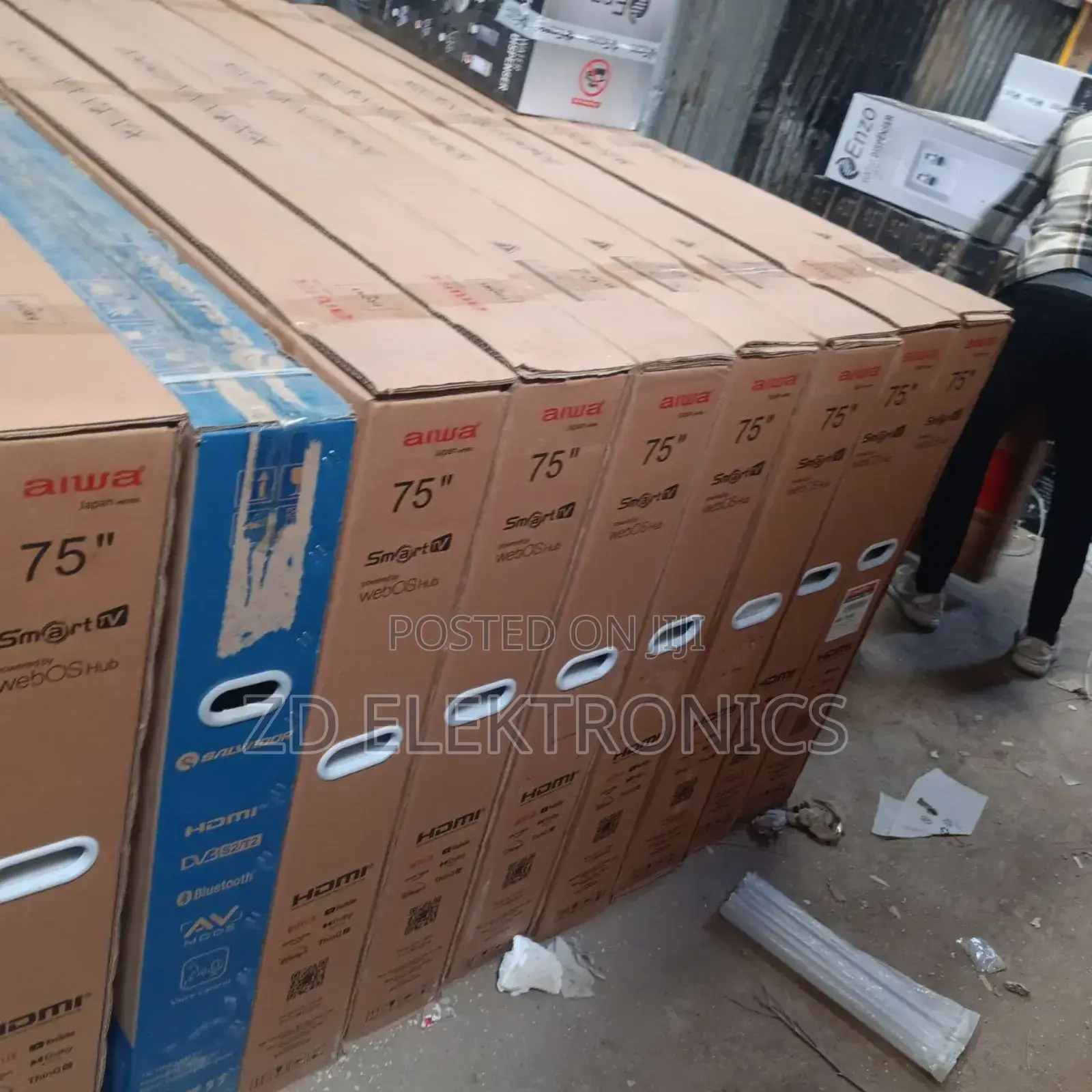 Aiwa Smart Qled Tv 75 Inch Andraid Framless 2025 Model Japan Tecnol