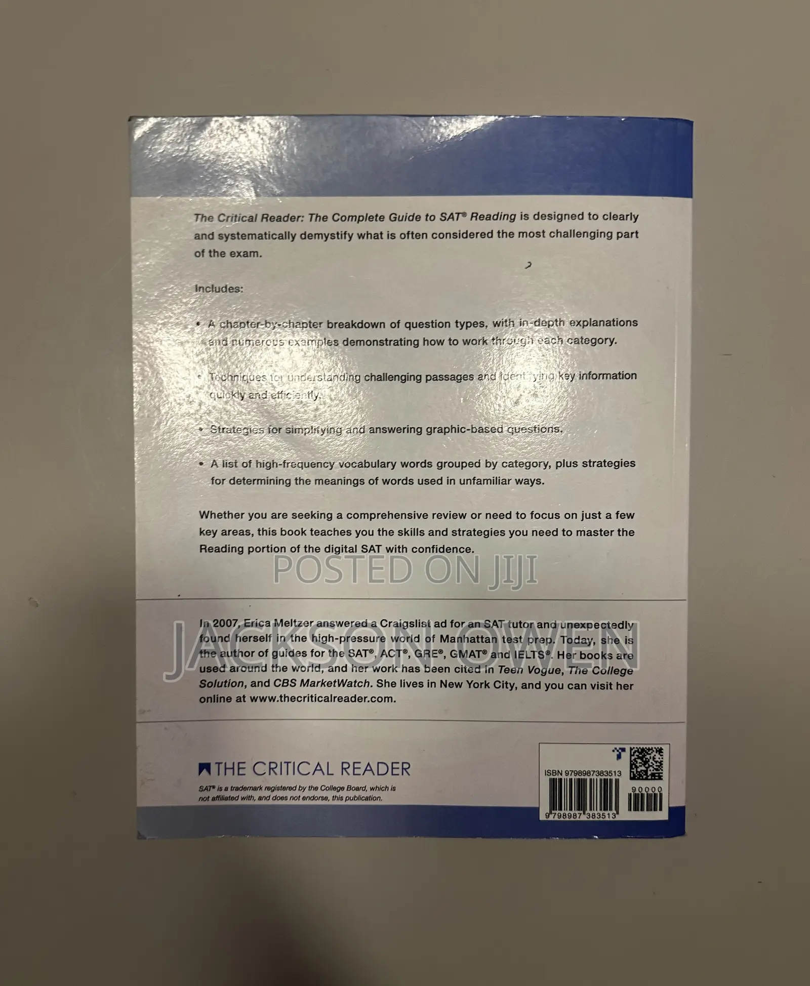 The Complete Guide to Sat Reading (Erica Meltzer)