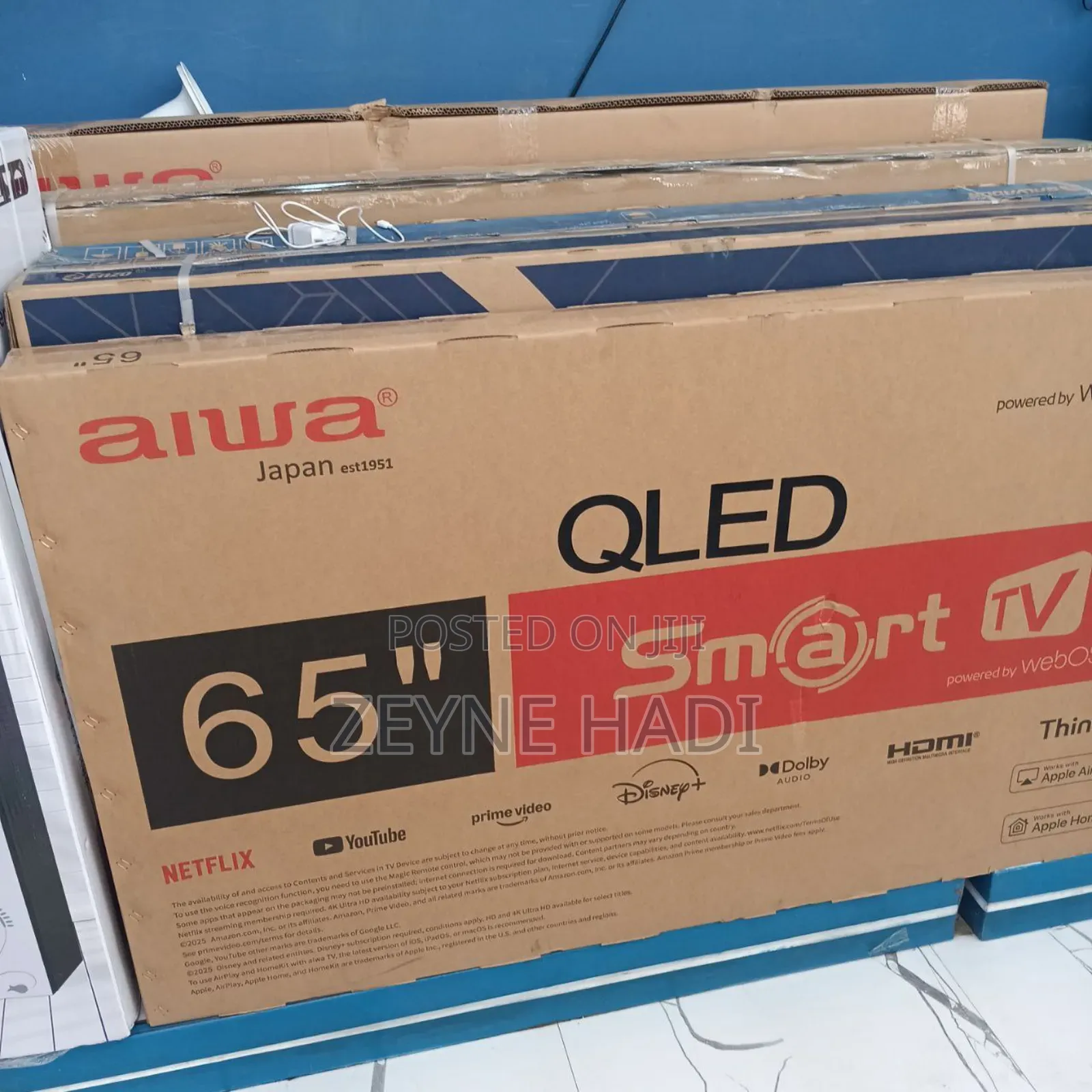 Aiwa Smart Qled Tv 65 Inch Andraid Framless Tv 2025 Brand Model