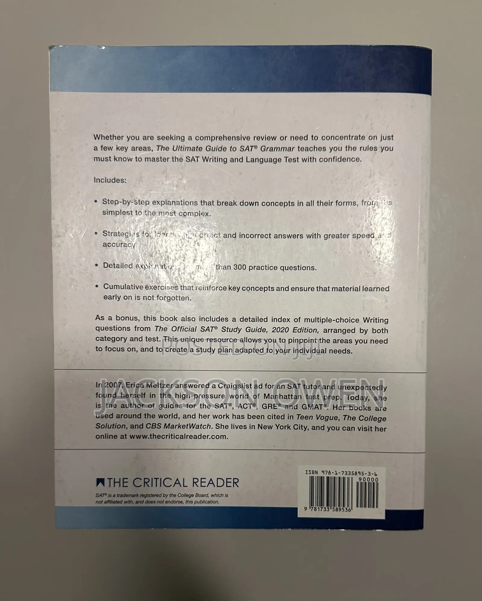 The Ultimate Guide to Sat Grammar (Erica Meltzer)