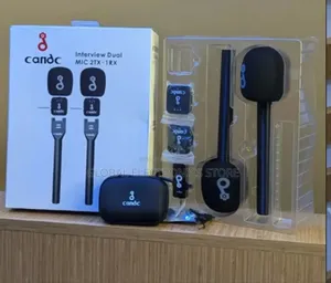 Candc Dual Wireless Interview Microphone 2 Transmitters + 1 Receiver