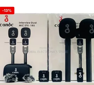 Candc Dual Wireless Interview Microphone 2 Transmitters + 1 Receiver