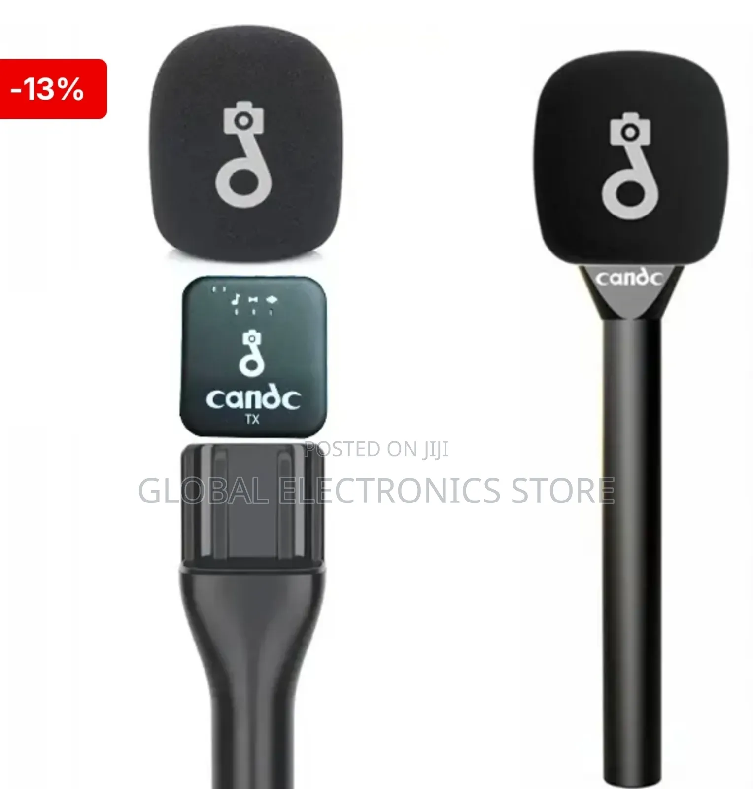 Candc Dual Wireless Interview Microphone 2 Transmitters + 1 Receiver