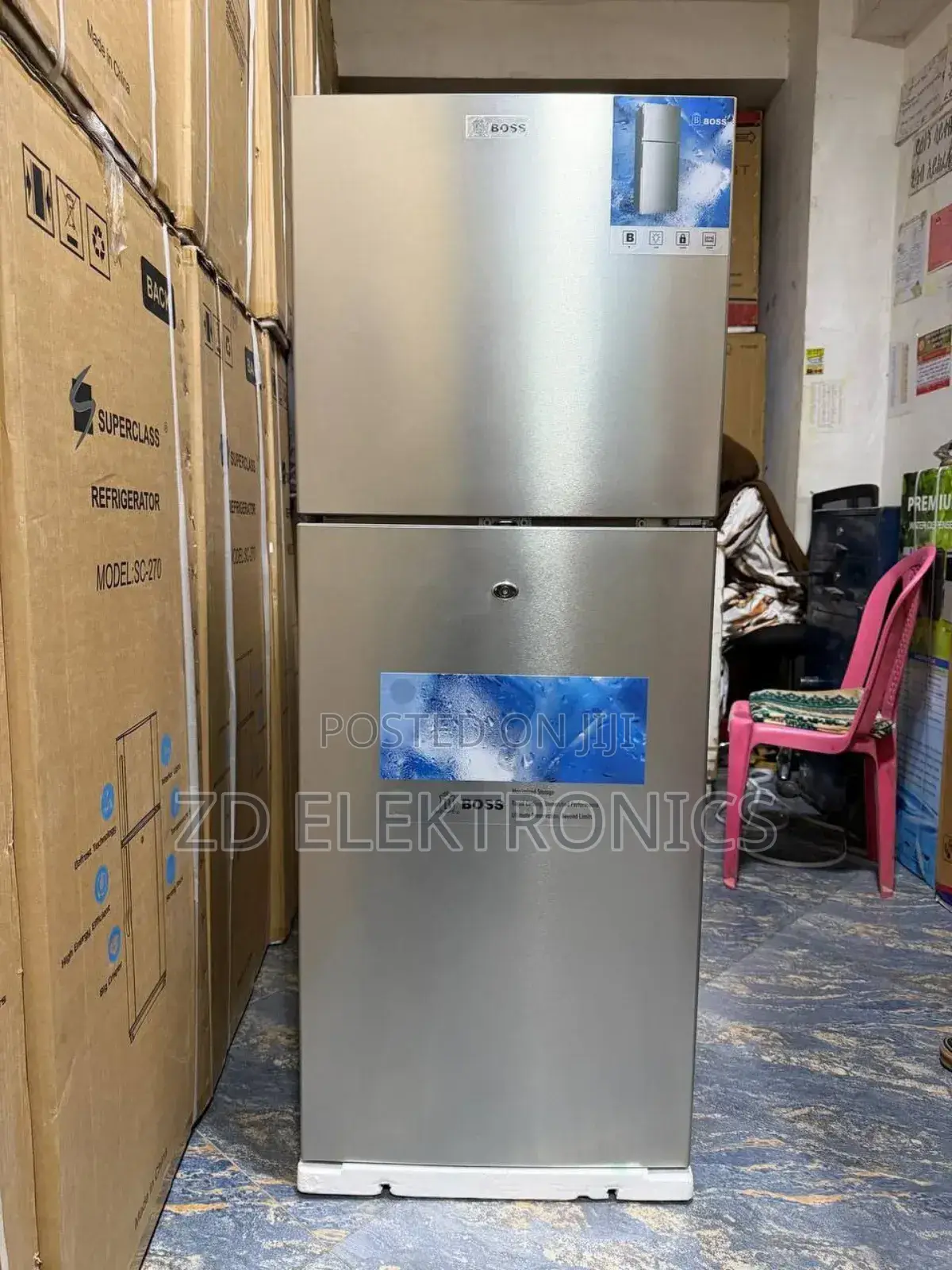 Boss Front Refrigerator Model Bo 405 SSK Fan Sistem New