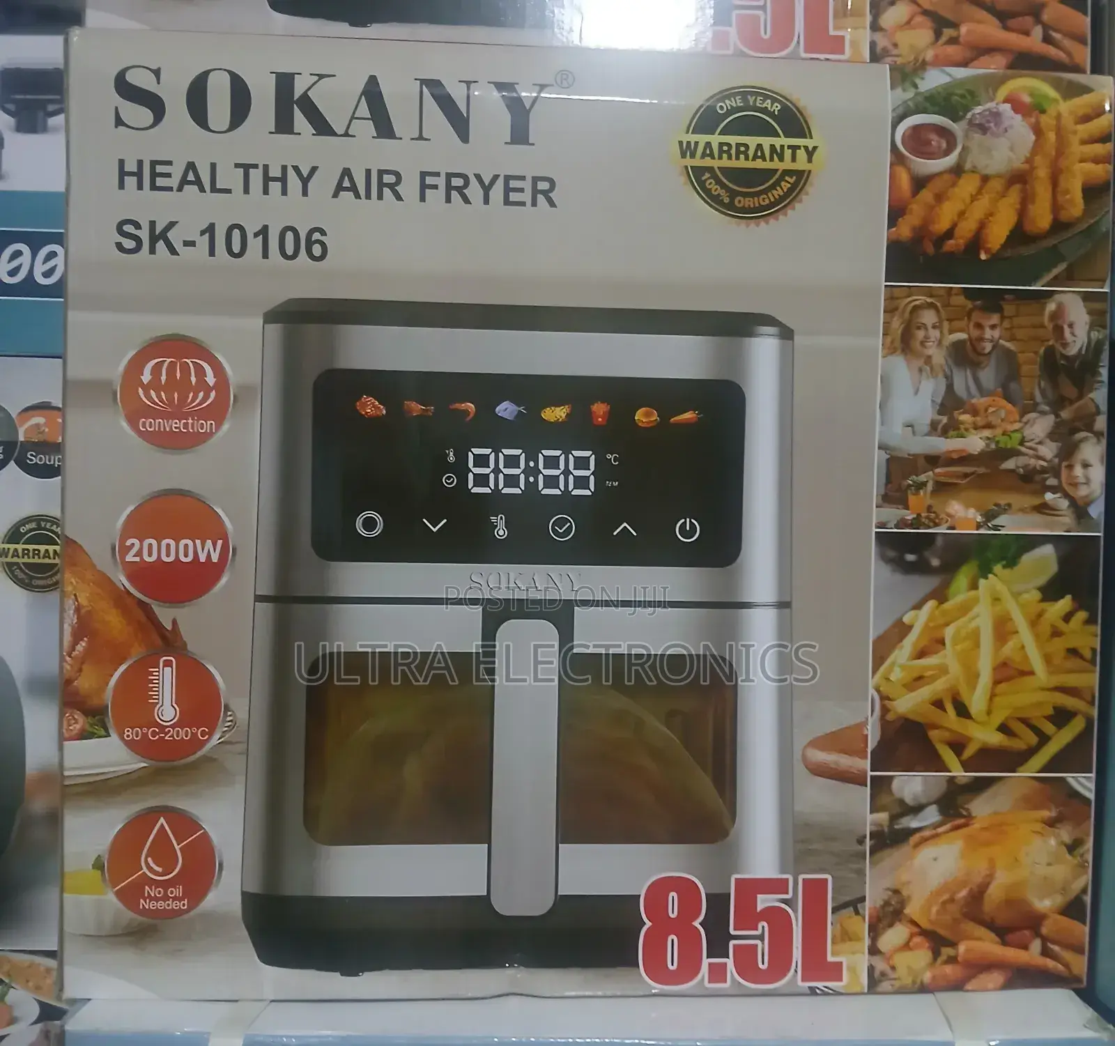 Sokany Healthy Air Fryer Sk-10106. It Has an 8.5l Capacity.