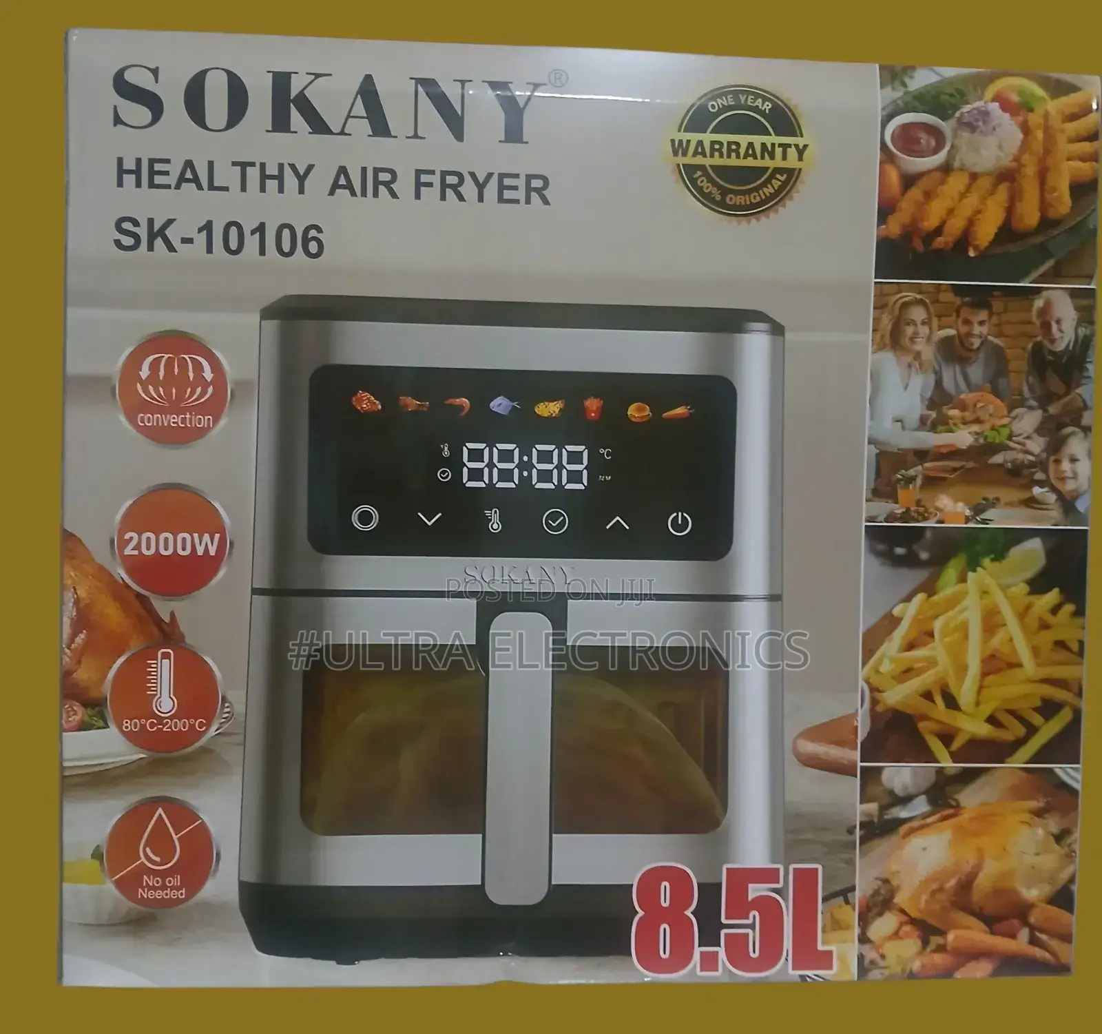 Sokany Healthy Air Fryer Sk-10106.8.5-Liter the Appliance Features