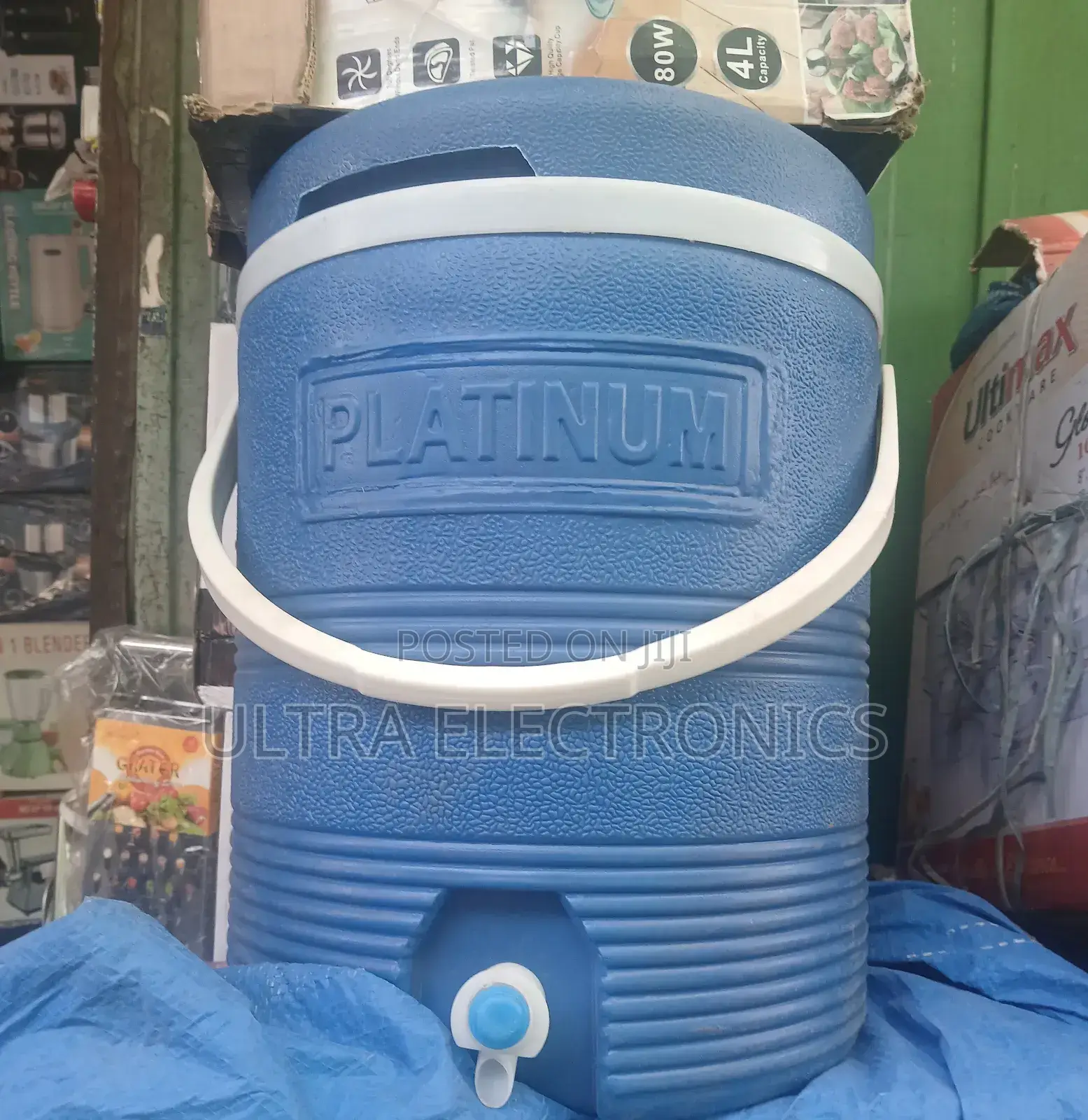 Blue Platinum-Branded Insulated Water Cooler Jug