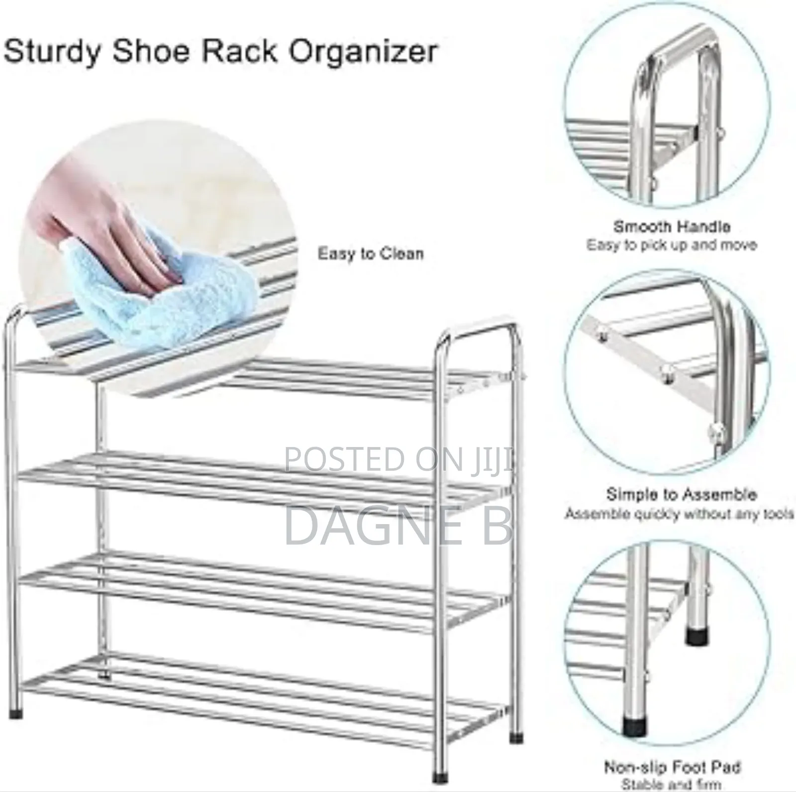 Fully Stainless Steel Shoe Organizer የጫማ መደርደርሪያ