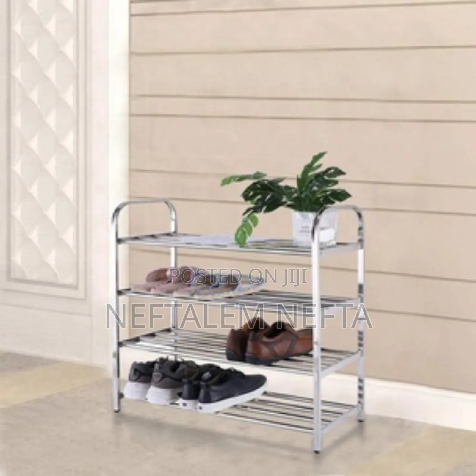4 Layer Stainless Steel Shoes Rack