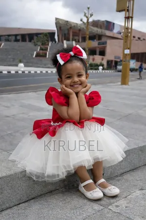 Beautiful Red White Baby Girl Dress | Made to Order by Dyk Kids