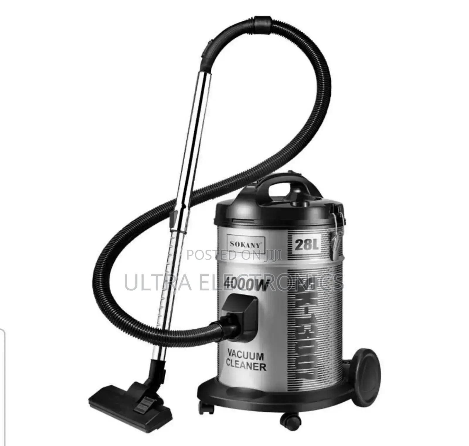 Sokany Vacuum Cleaner. Power: 4000w Motor Capacity: 28-Liter Steel
