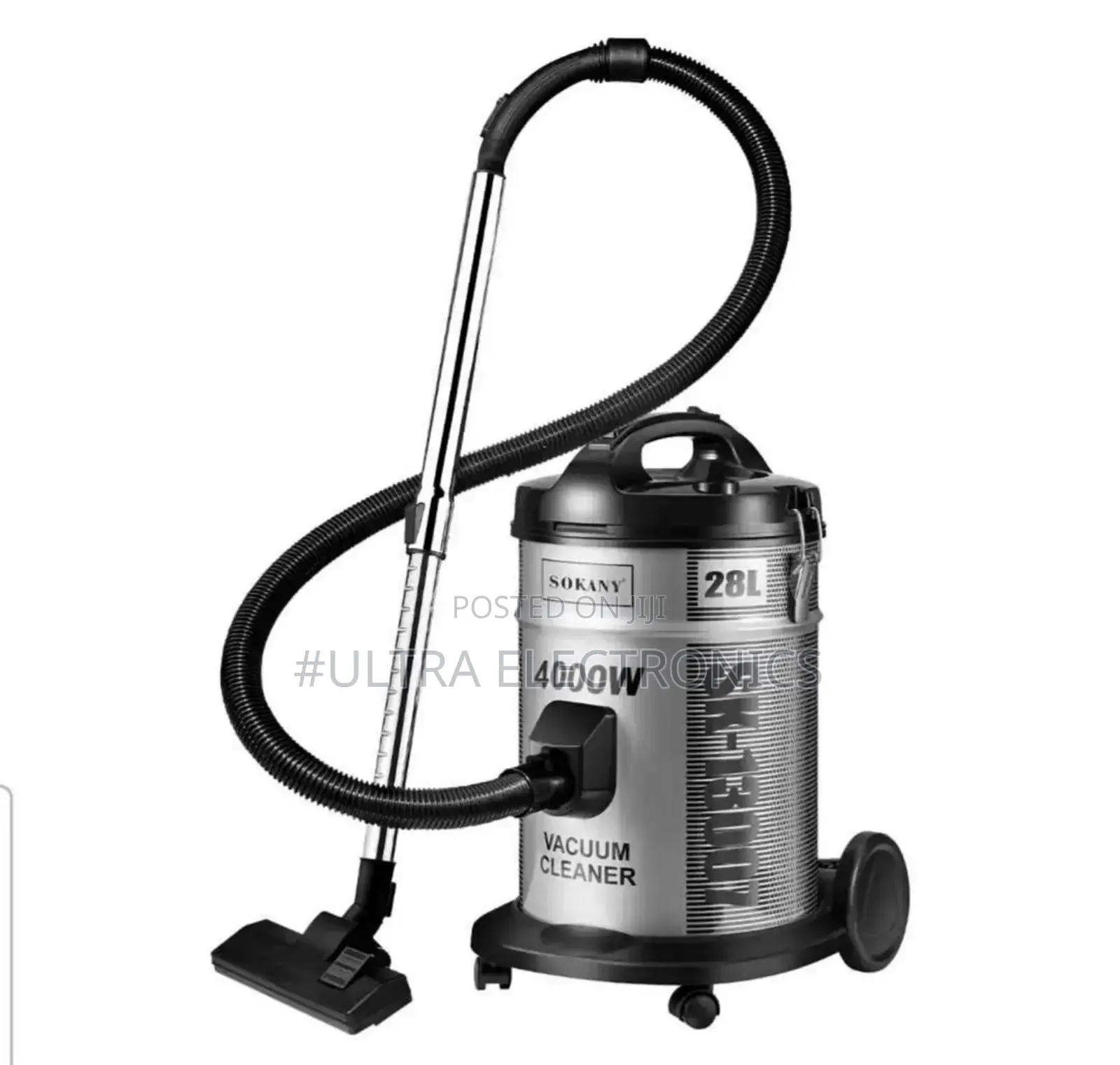Sokany Vacuum Cleaner. Power: 4000w Motor Capacity: 28-Liter Steel