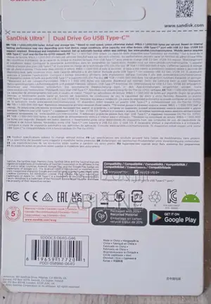 Sandisk Ultra Dual Drive Go 64gb Usb-C and Usb-a Flash Drive