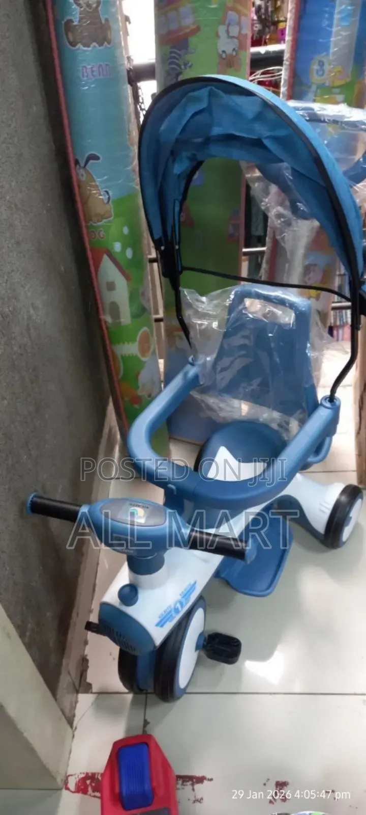Baby Musical Tricycle With Parent Handle