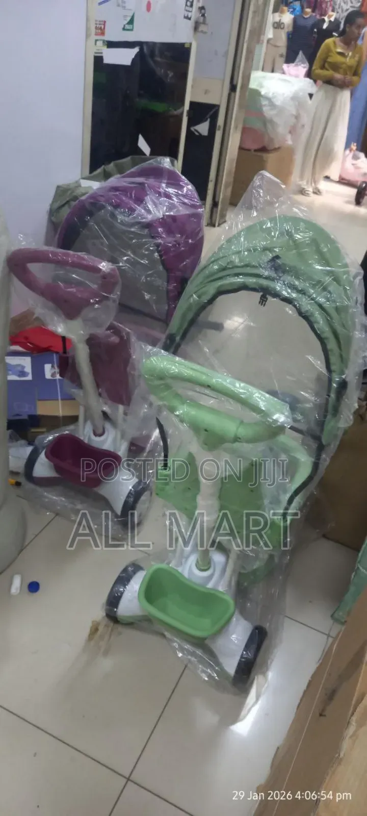 Baby Musical Tricycle With Parent Handle