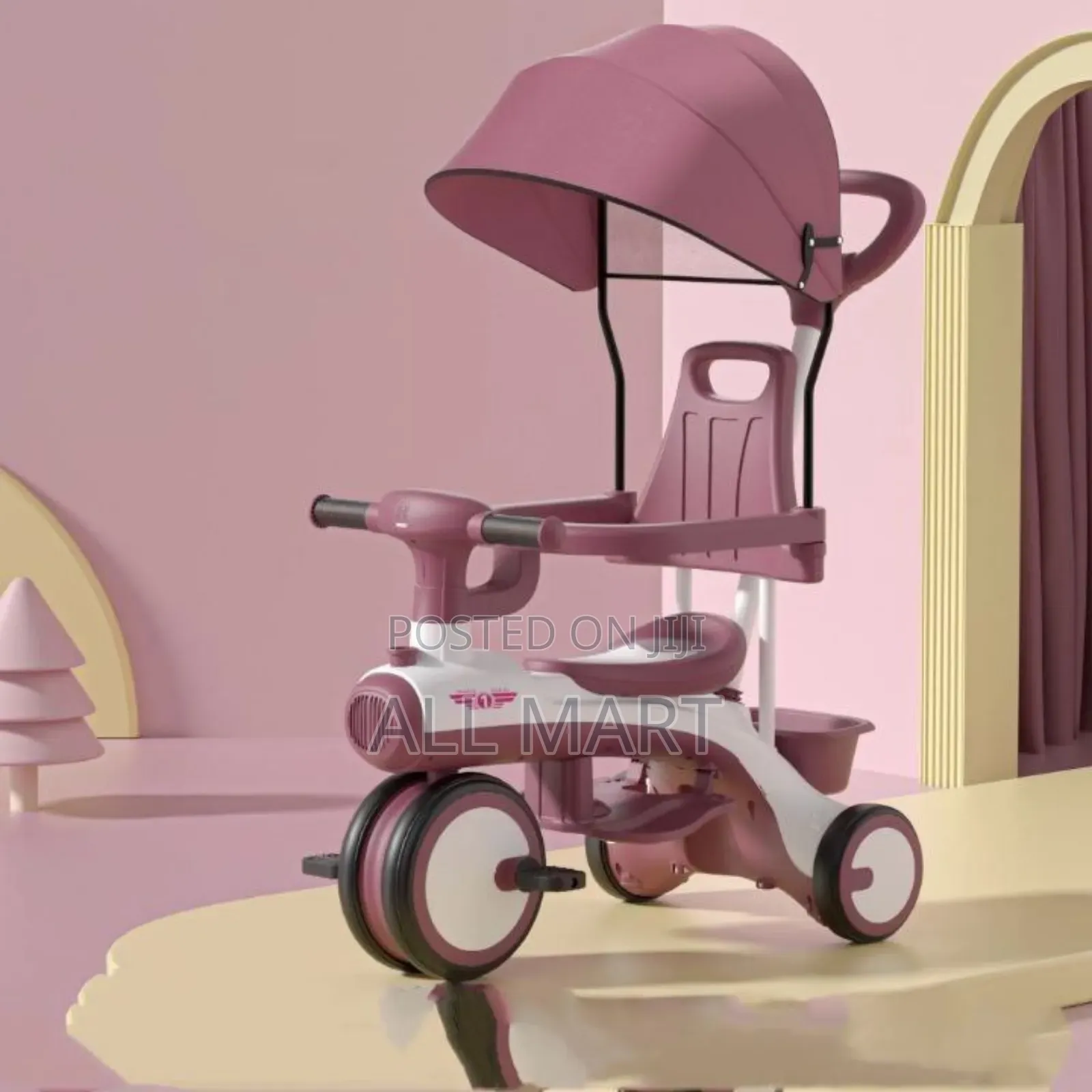 Baby Musical Tricycle With Parent Handle