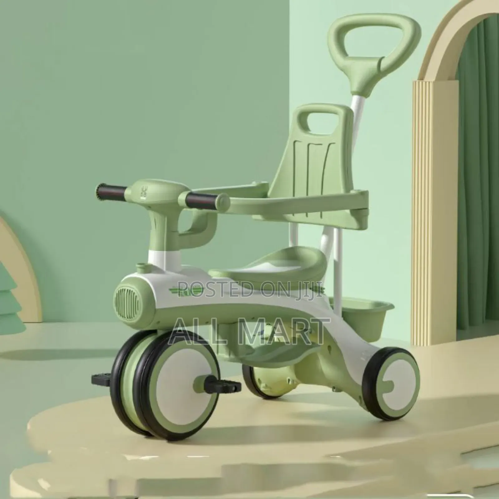 Baby Musical Tricycle With Parent Handle