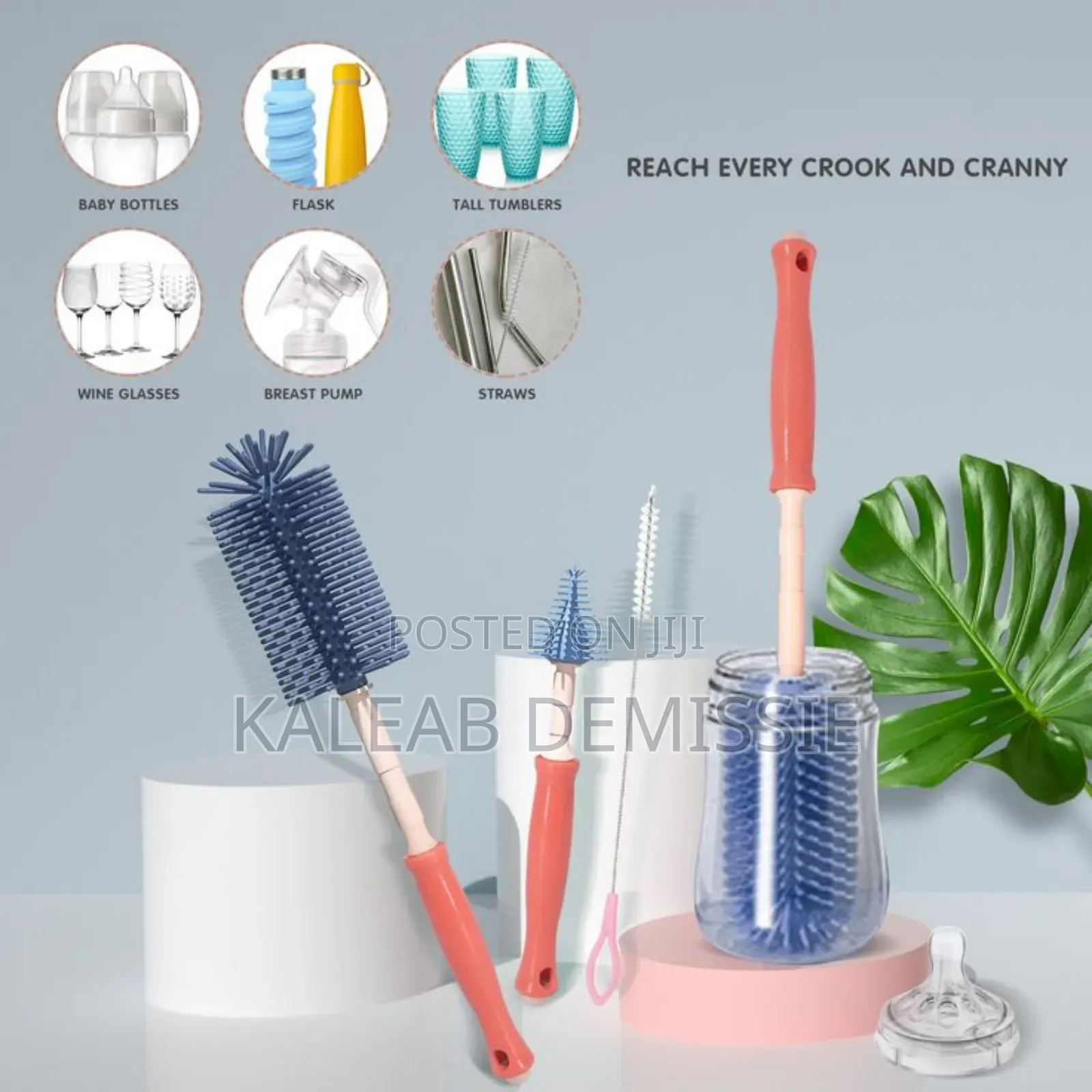 3in1 Silicone Bottle Cleaning Brush