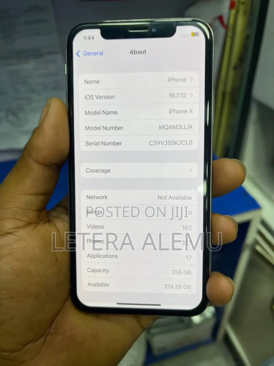 New Apple iPhone X 256 GB White