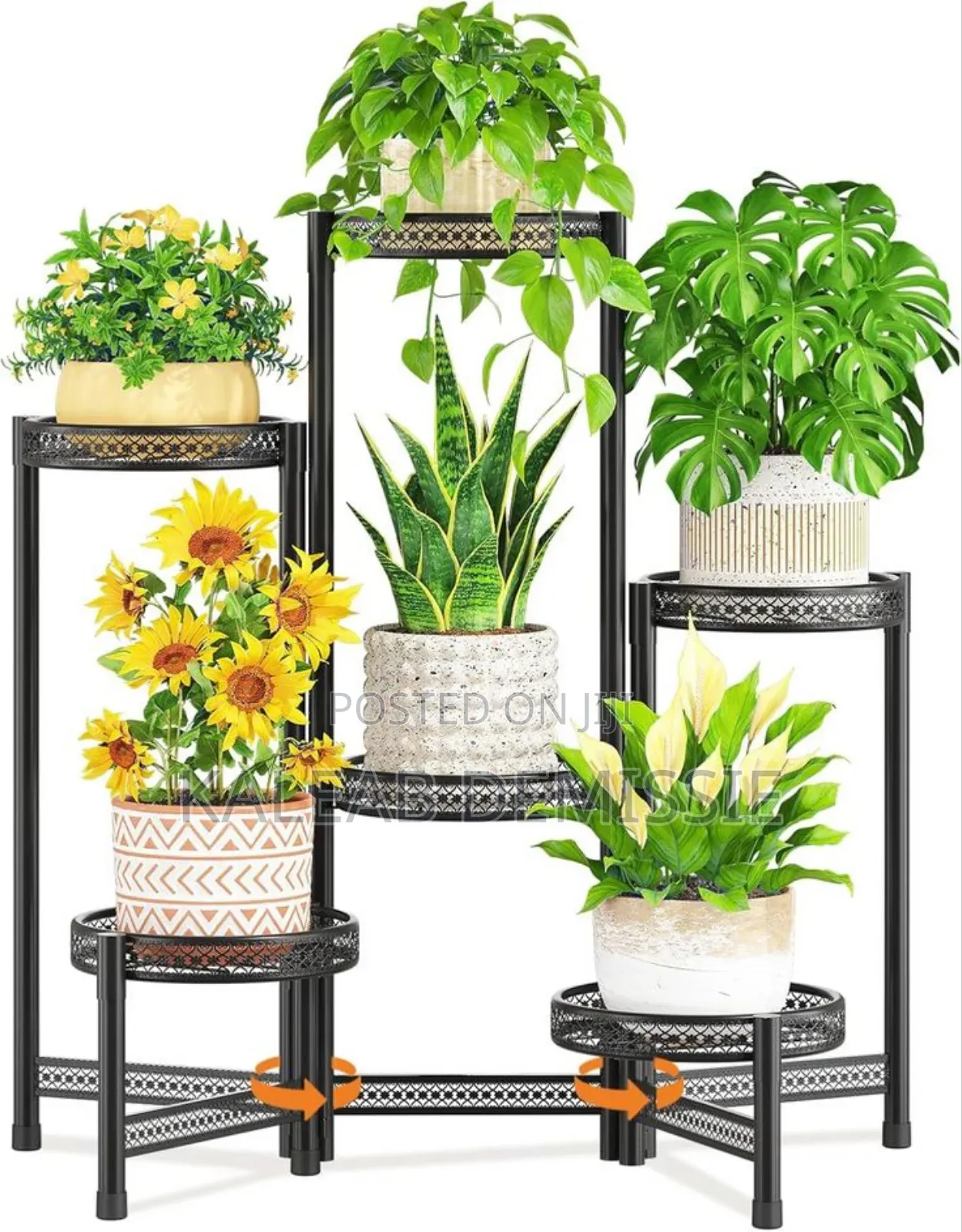 ለእጽዋት ለአበባ ና ለጌጣጌጥ የሚያገለግል መደርደሪ